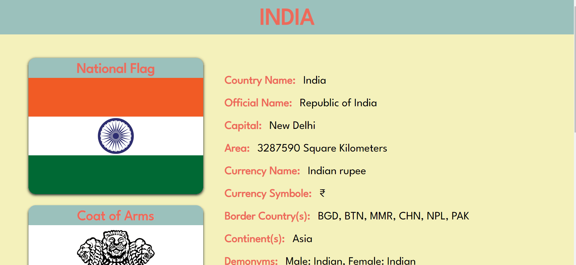 Country Data Generator preview